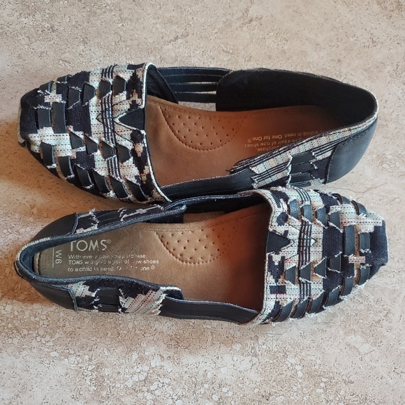 •Tom's alpargata huarache multi-woven slip-on•Women's size 6 US/36 EU - Picture 9 of 11